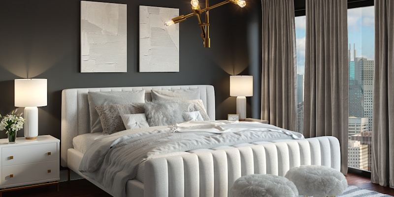 Serene bedroom with linen bedding and soft morning light