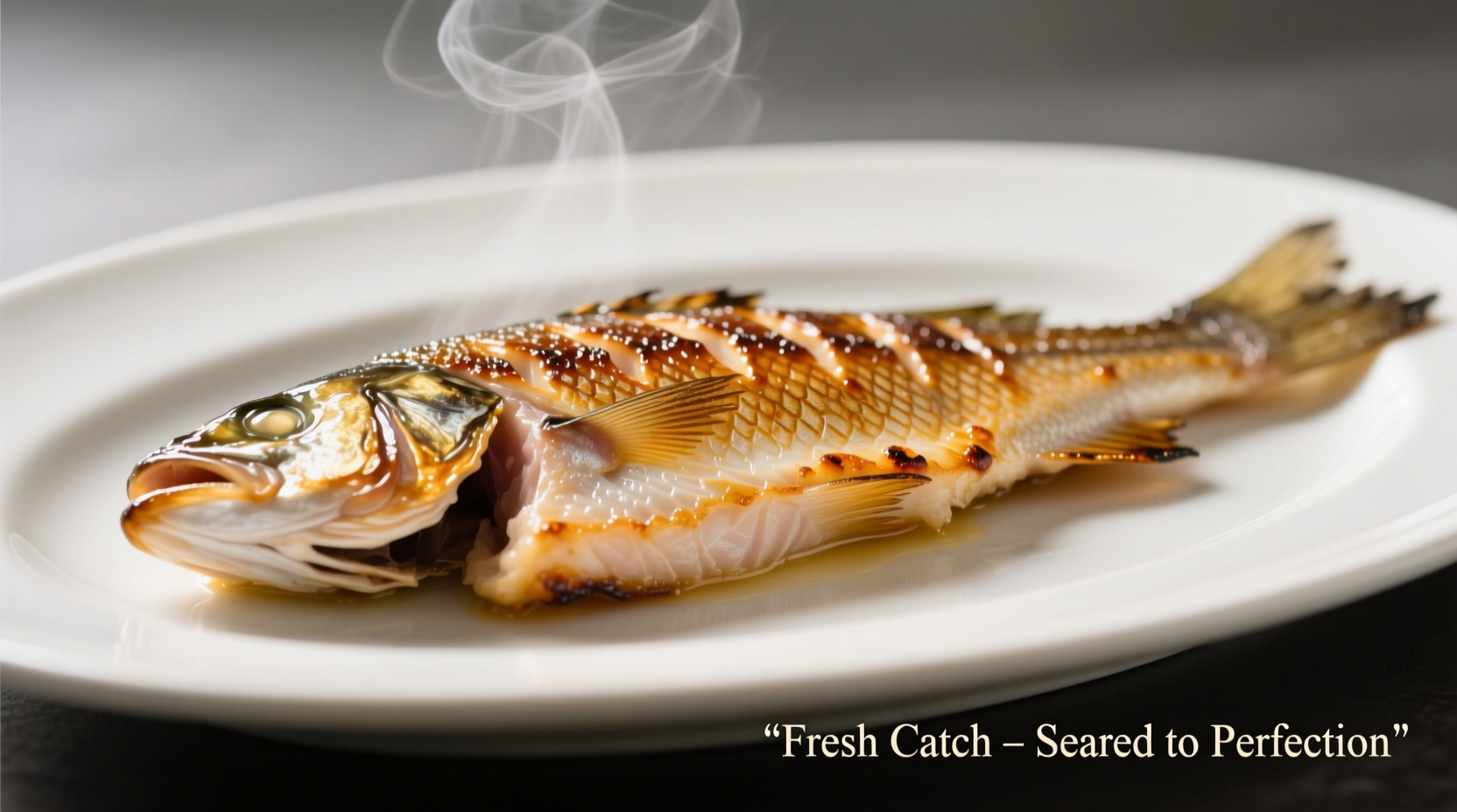 Perfectly seared tilapia fillet with golden crust