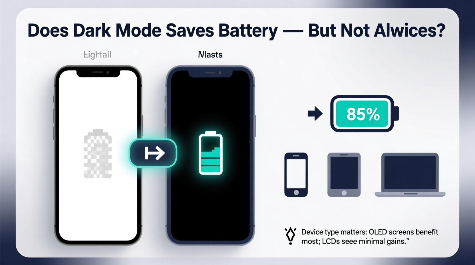 does dark mode save battery on all devices