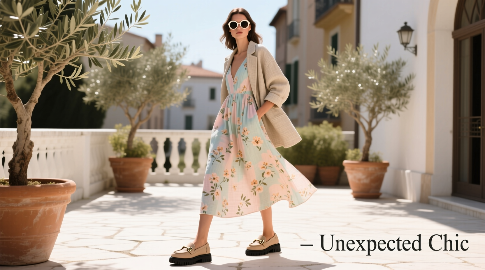 how to style chunky loafers with summer dresses for unexpected chic