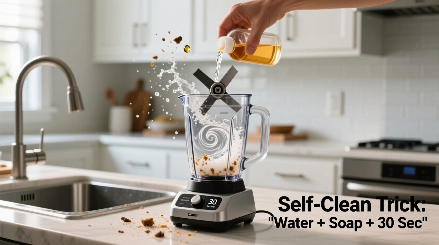 How To Clean A Blender Without Disassembling It Using The Self Clean Trick