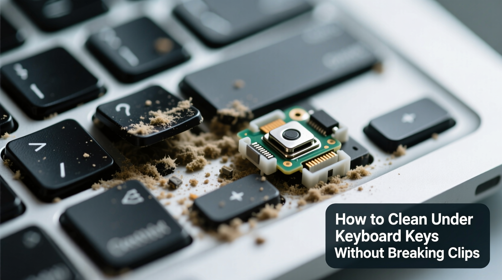 laptop keyboard keys sticking how to clean underneath without breaking clips