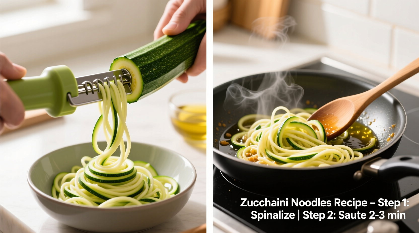 how to make and cook zucchini noodles