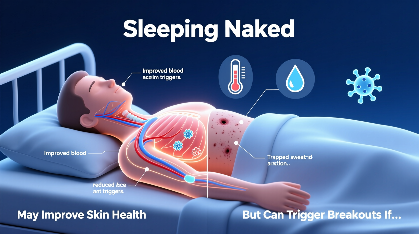 is sleeping naked better for your skin or does it increase breakouts