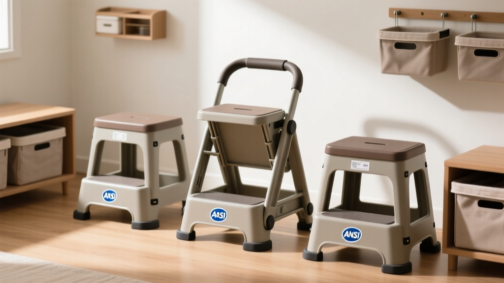 Folding Step Stools for Seniors: ANSI A14.2 Certification...