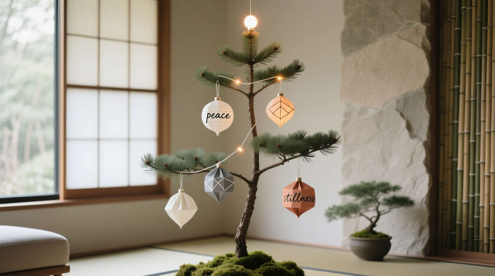 how to create a zen inspired christmas tree with calming colors and minimal lights