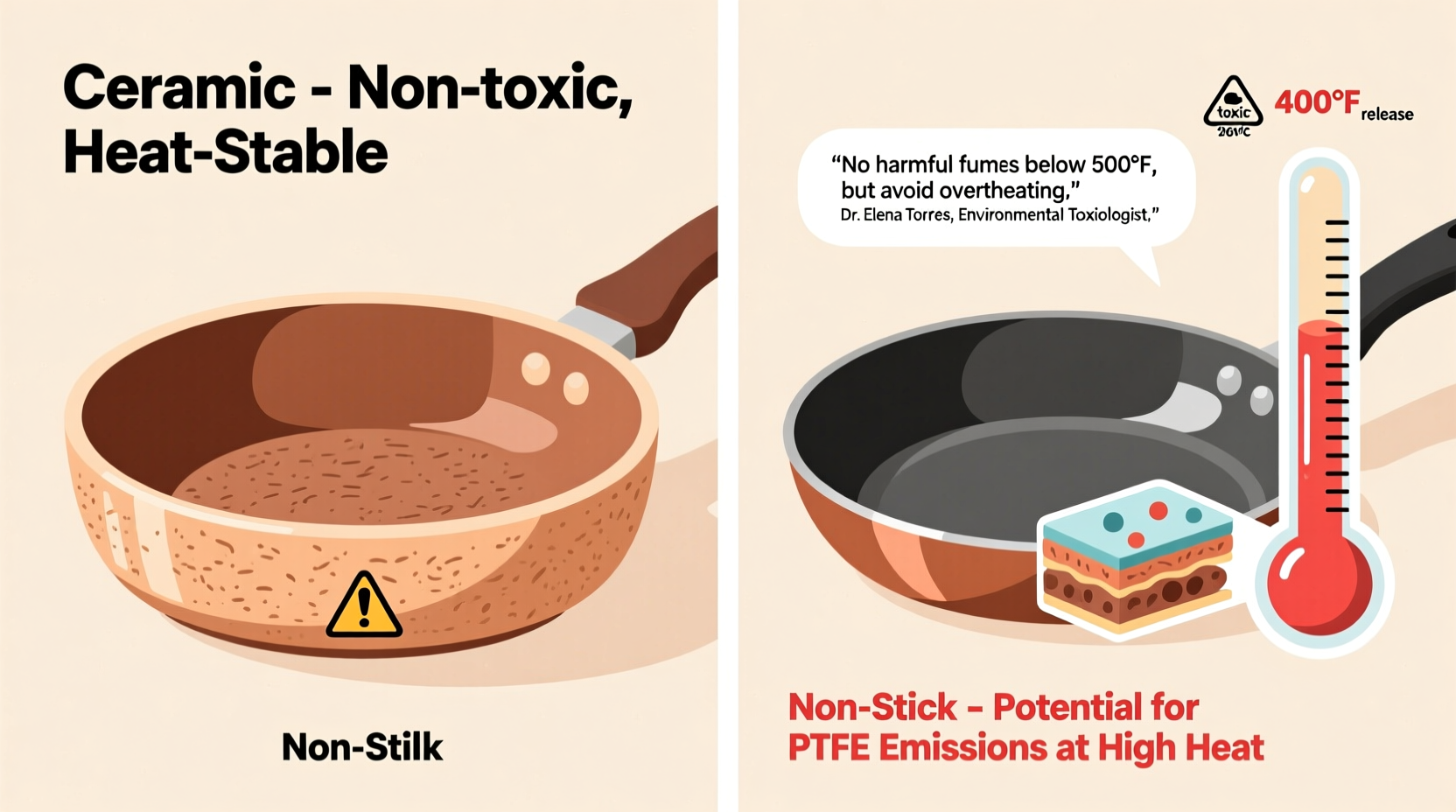 is ceramic cookware safer than non stick what toxicologists say about everyday use