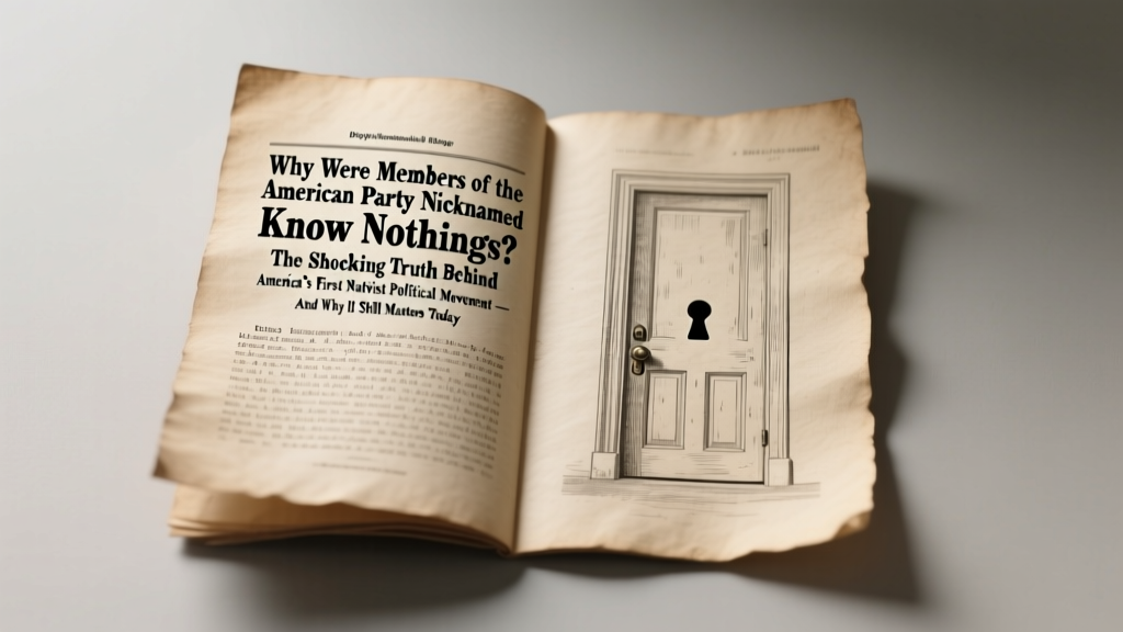 Why Were American Party Members Called Know Nothings?