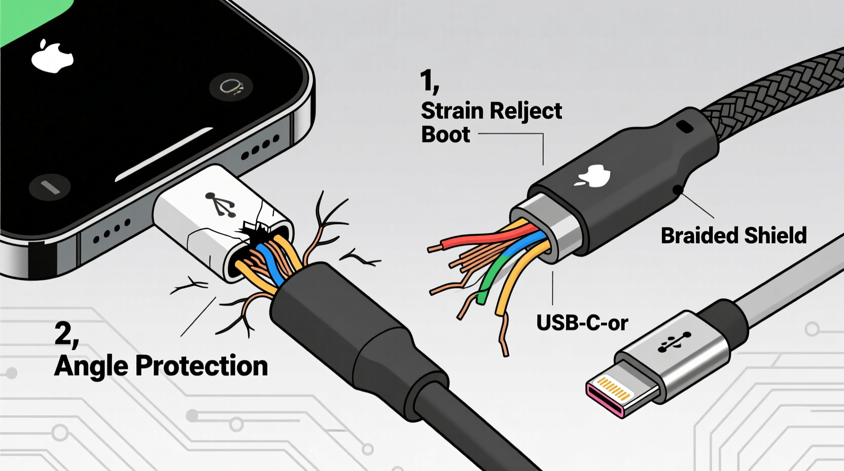 how to stop phone charger cables from breaking at the connector