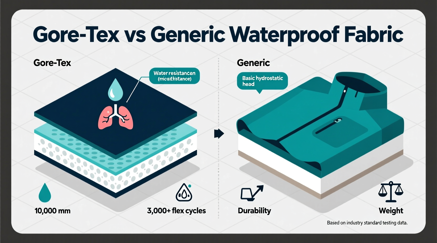 gore tex vs generic waterproof fabric is the brand name worth the markup