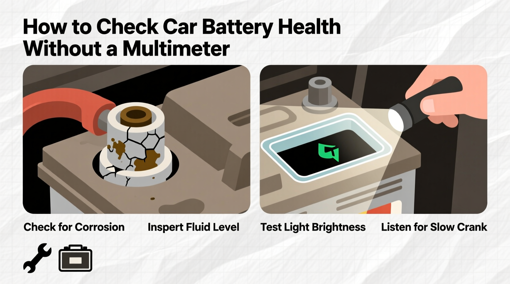 how to check car battery health without multimeter