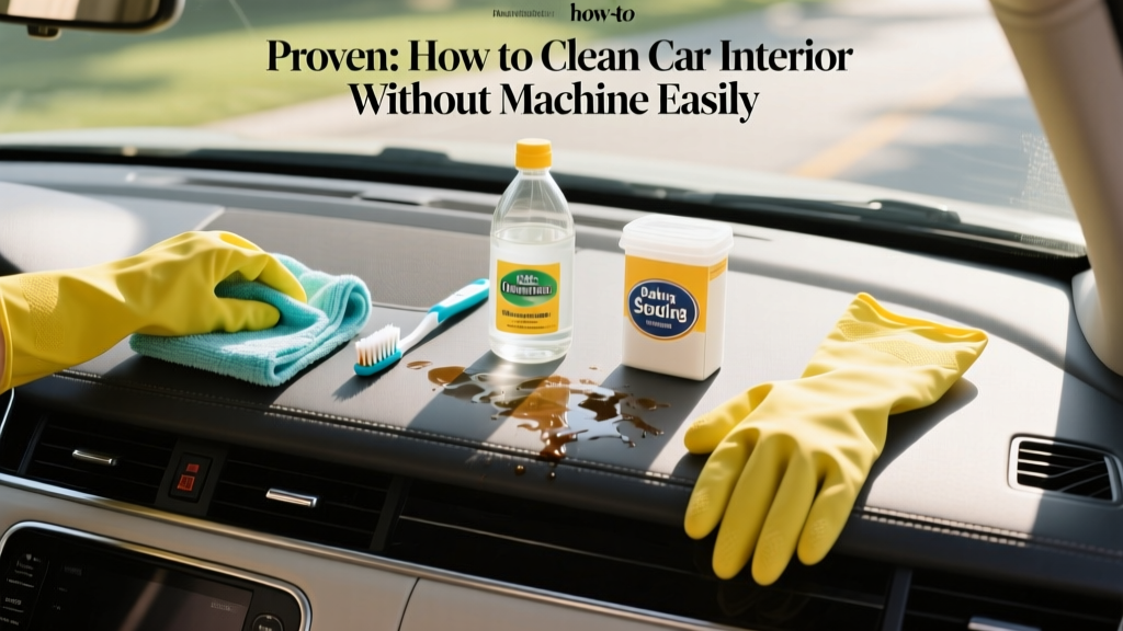 Proven: How to Clean Car Interior Without Machine Easily