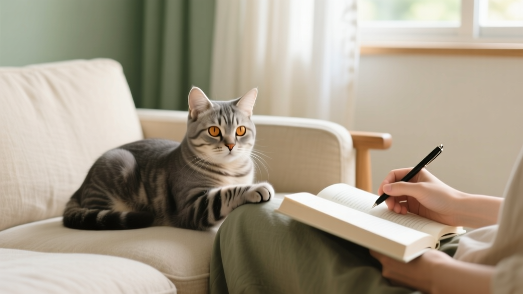 Cat Paw Resting on Your Knee While You Read