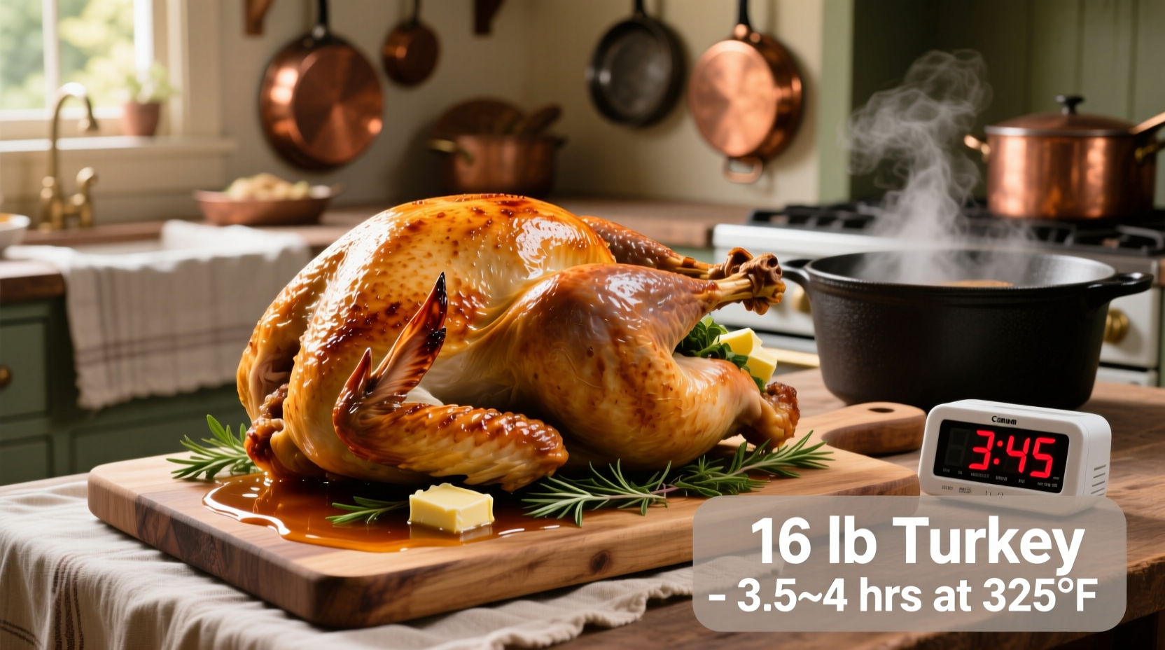 how long do you cook a 16 pound turkey