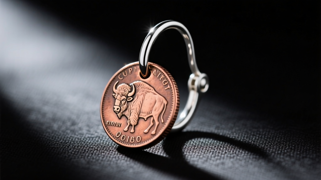 Macro photography of an 18-gauge sterling silver leverback earring wire soldered to a heavy cupronickel Buffalo coin jump ring.