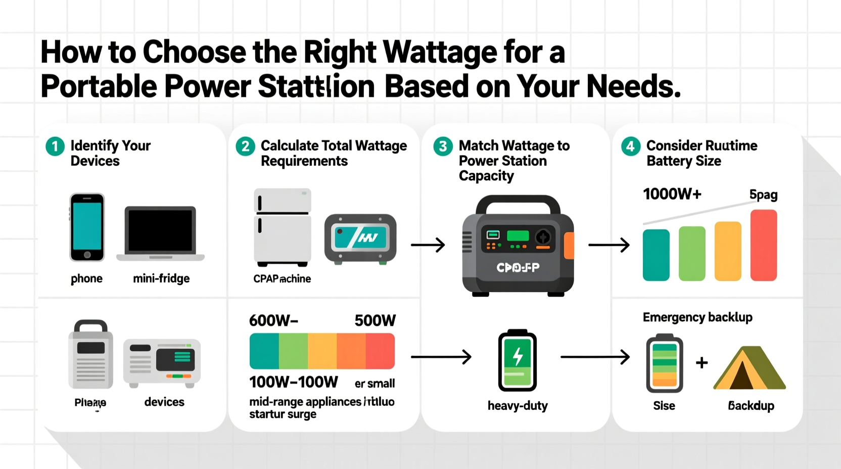 how to choose the right wattage for a portable power station based on needs