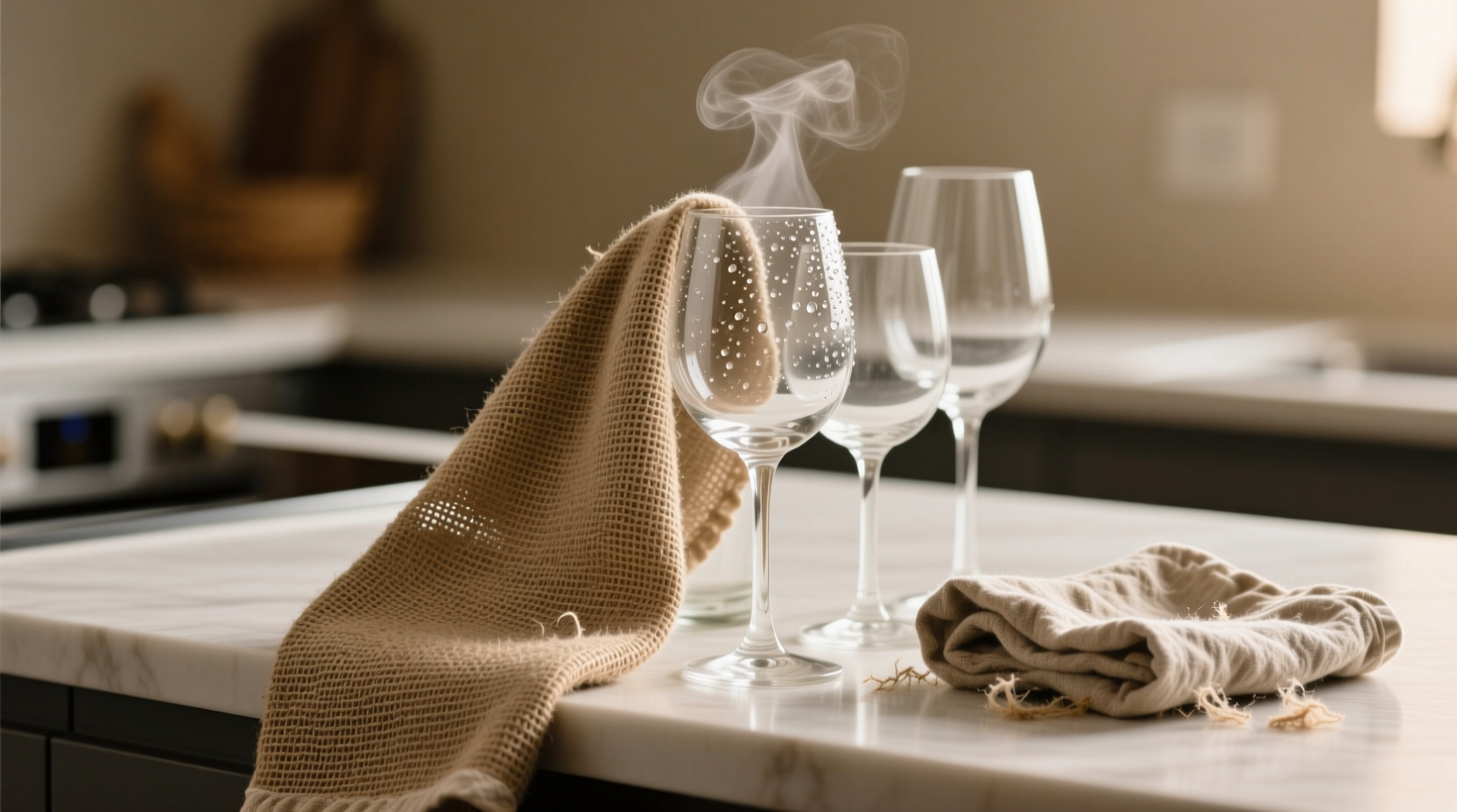 hemp vs linen for delicate glassware drying