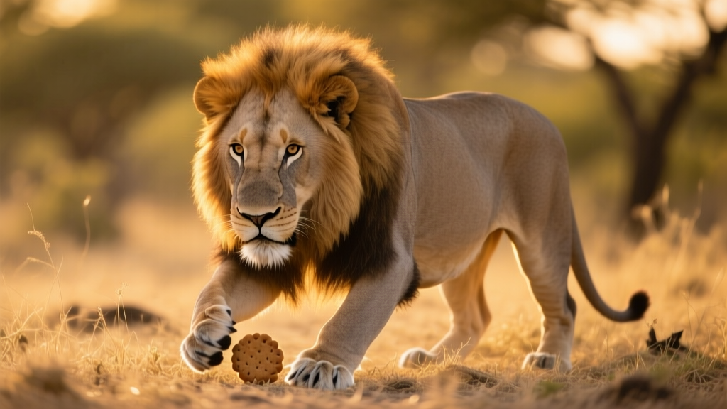 Big Lion Spotted 'Making Biscuits' Like a Cat and It's So Precious