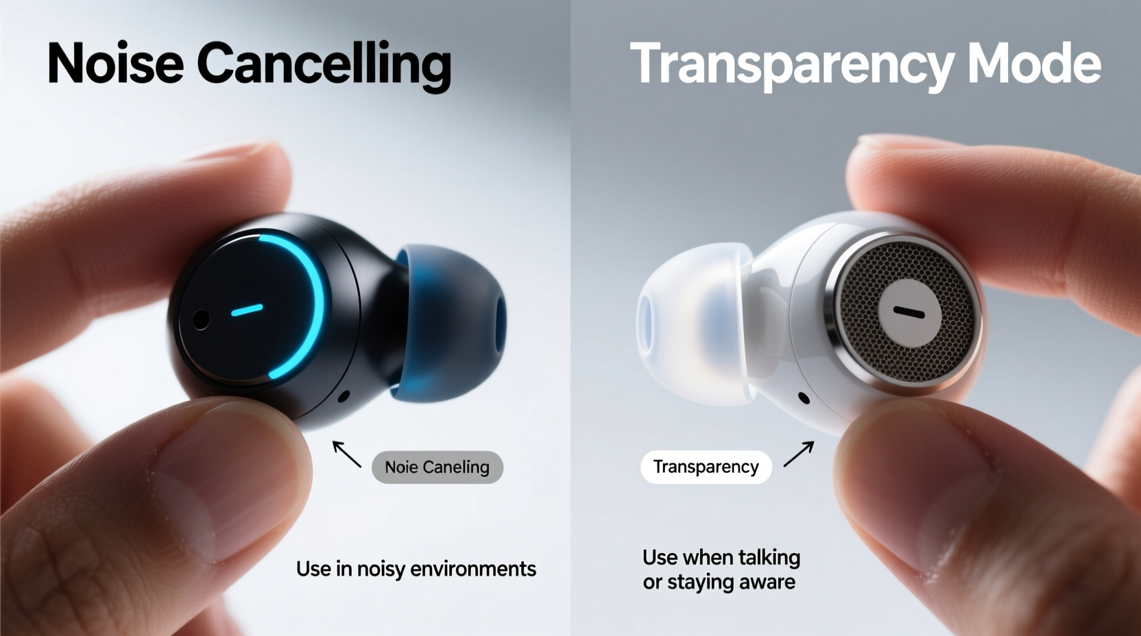 noise cancelling vs transparency mode when to use which feature on your earbuds