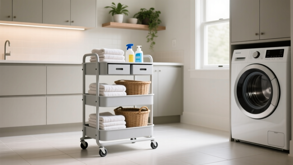 Best Laundry Room Rolling Cart for Small Spaces