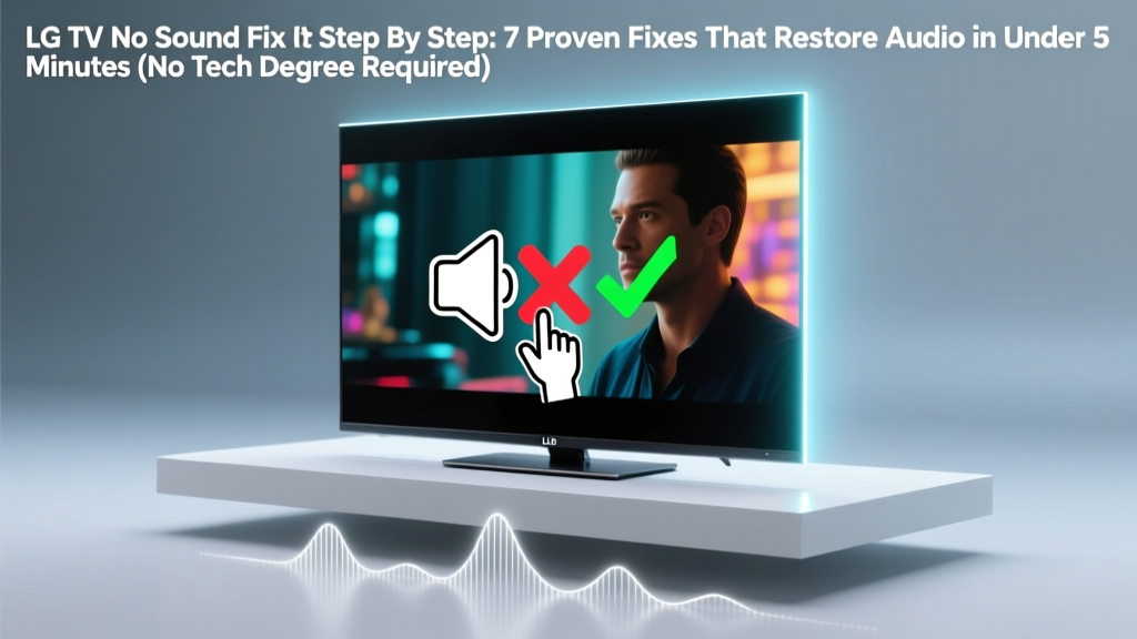 LG TV No Sound Fix It Step By Step: 7 Proven Fixes That Restore Audio in Under 5 Minutes (No Tech Degree Required)