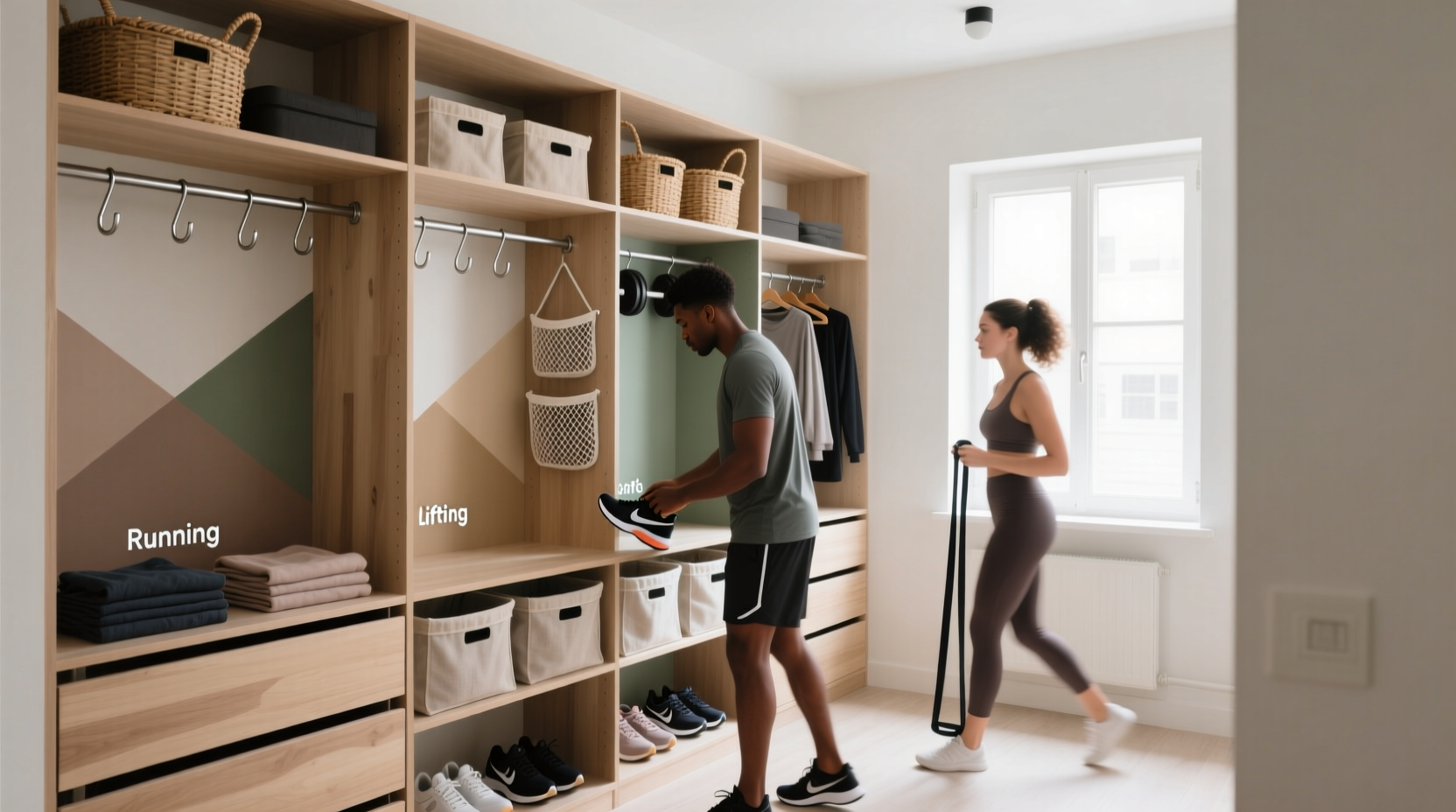 closet organization tips for workout gear