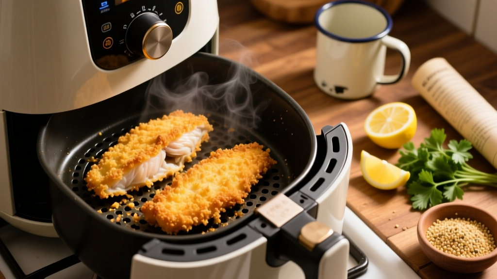 Crispy Breadcrumb Coated Fish in Air Fryer (Easy!)
