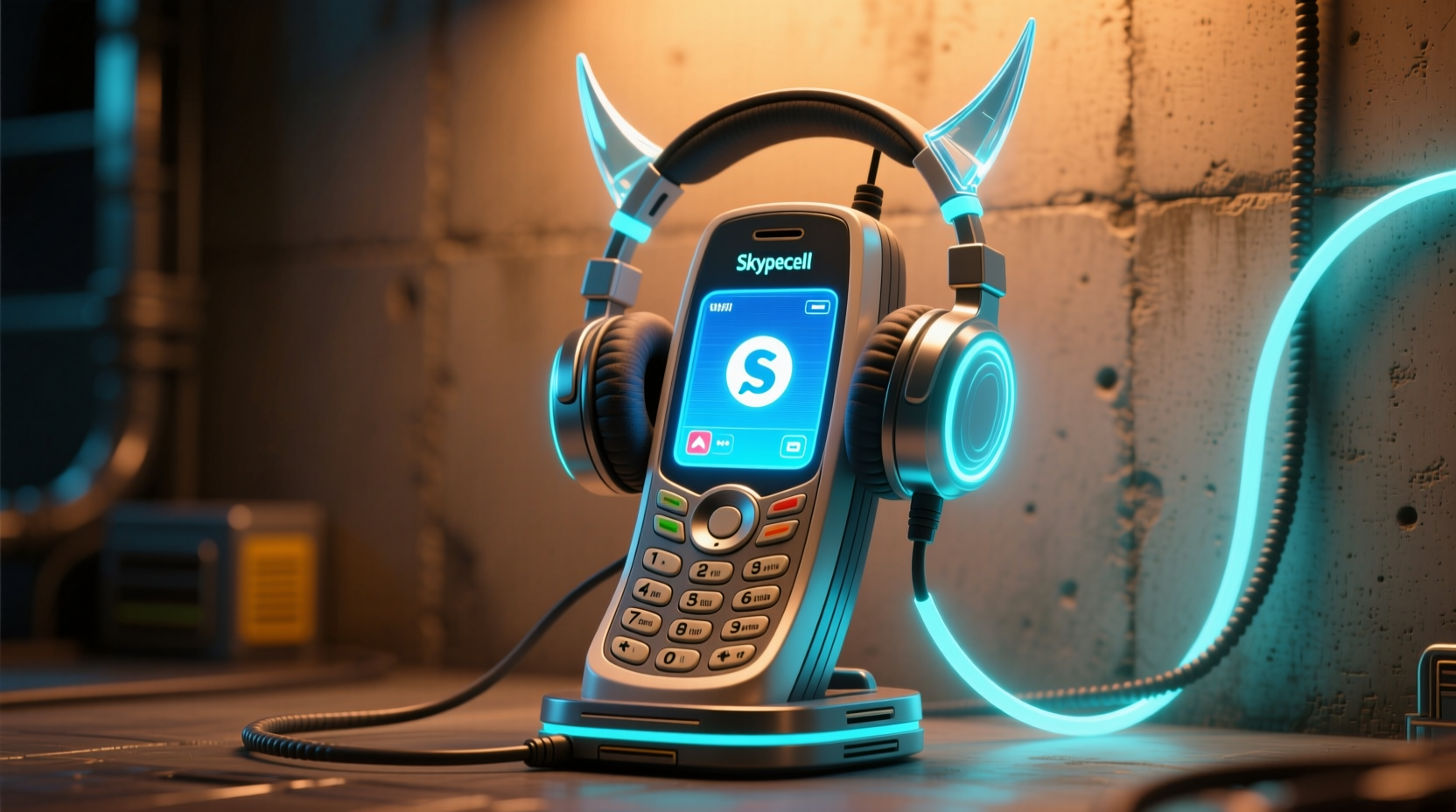 turn an old cell phone and headset into a skypecell