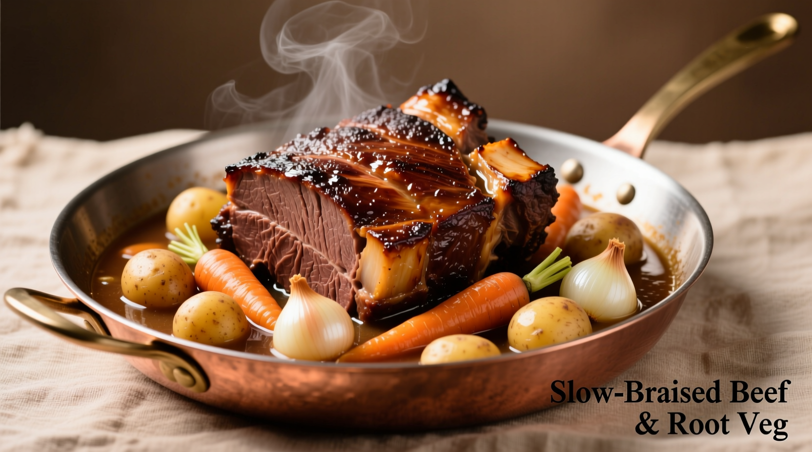 Perfectly braised chuck roast with vegetables