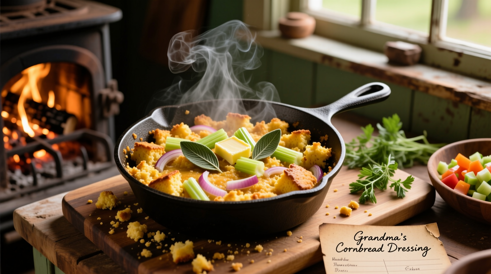 how to cook cornbread dressing