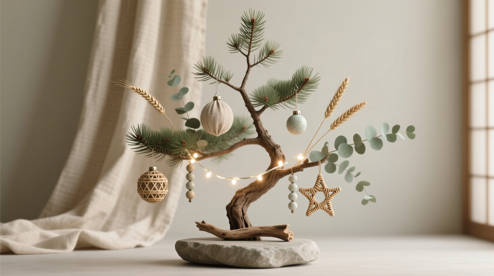 how to create a zen inspired christmas tree with neutral tones