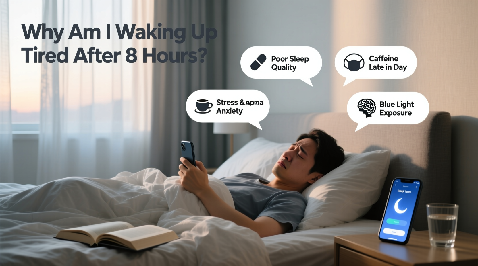 why am i waking up tired after 8 hours of sleep common reasons explained