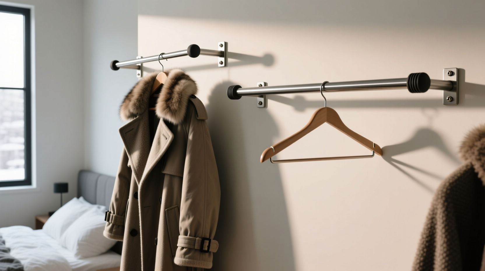 hanging vs tension rod which holds heavy winter coats