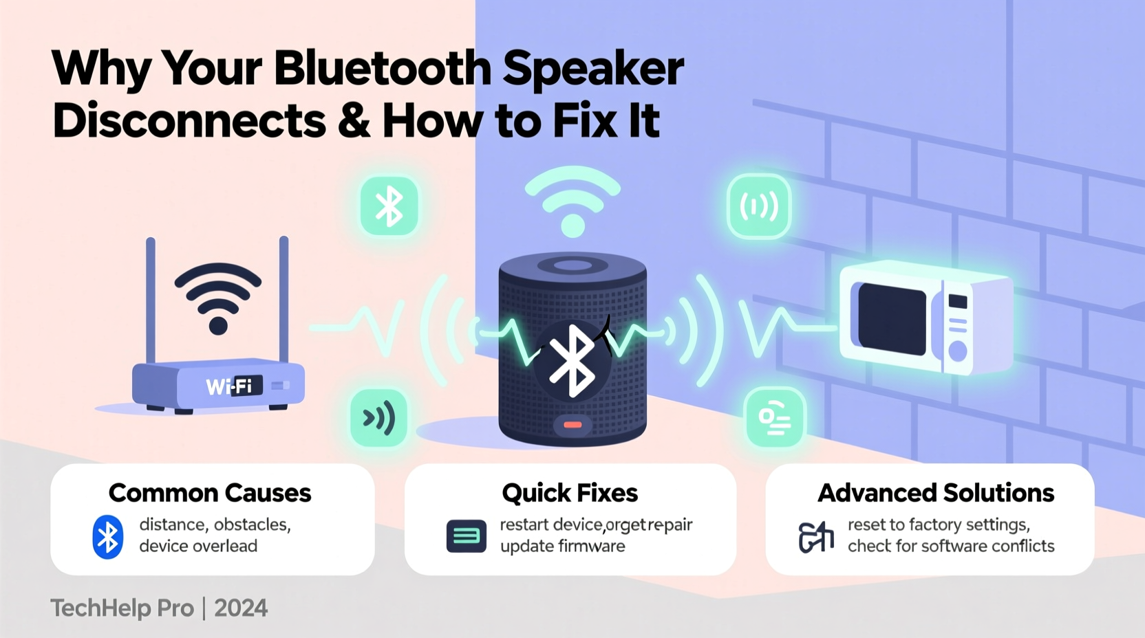 why does my bluetooth speaker cut out randomly and how to fix connection drops