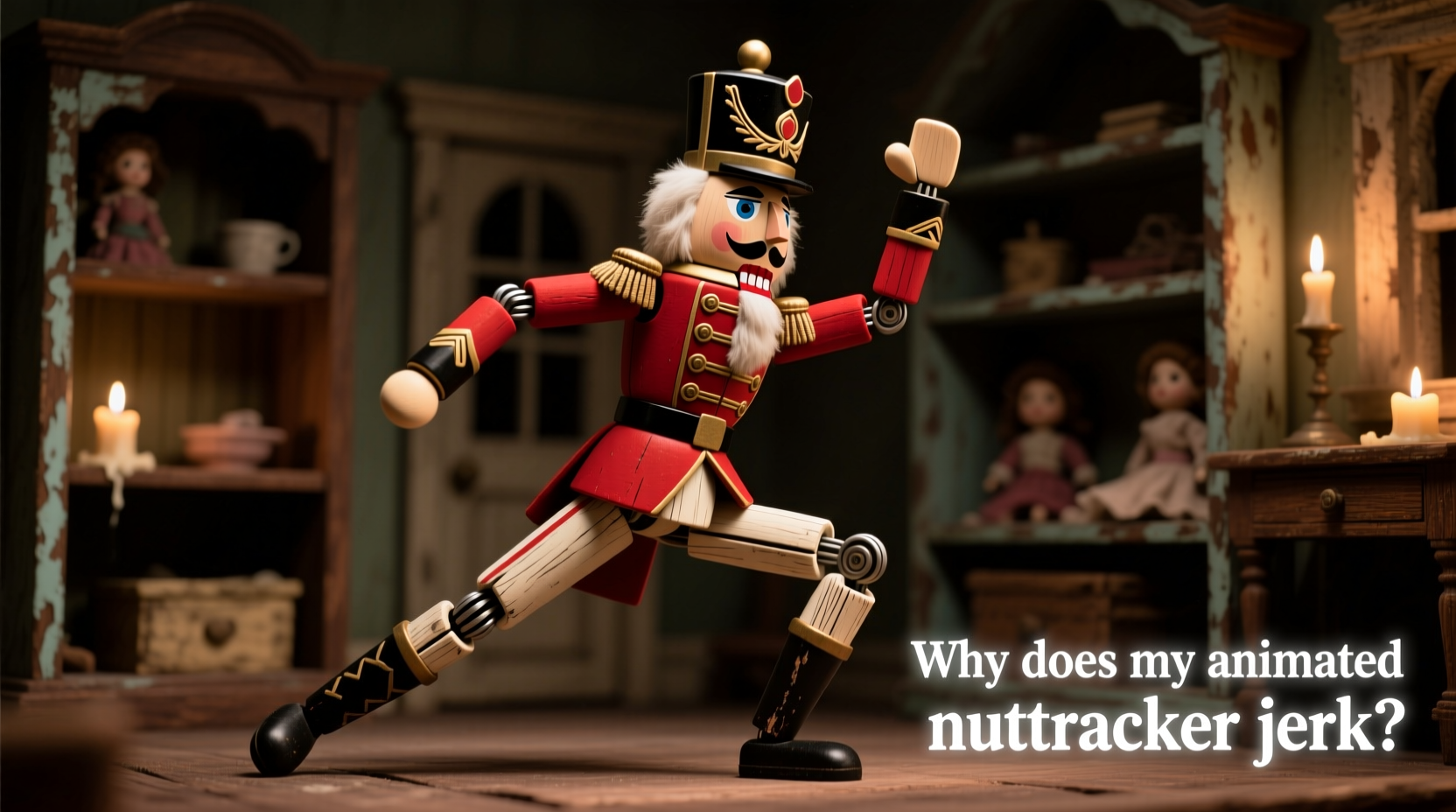 why does my animated nutcracker jerk instead of move smoothly