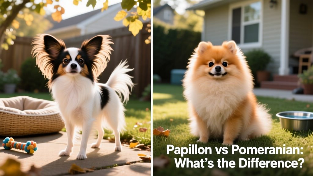 Images By: Left – Papillon (Blue Bird, Pexels) | Right – Pomeranian (KoolShooters, Pexels)