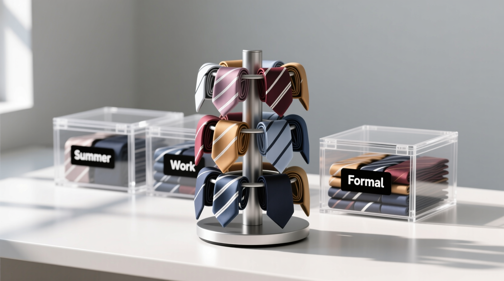 closet organization tips is a rotating tie rack worth it
