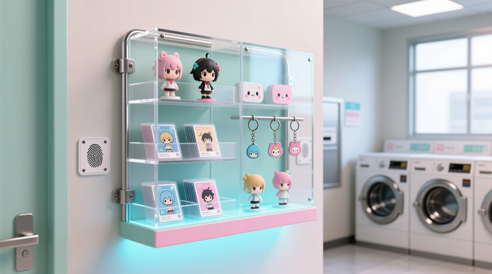 how to sanitize an anime merch display case