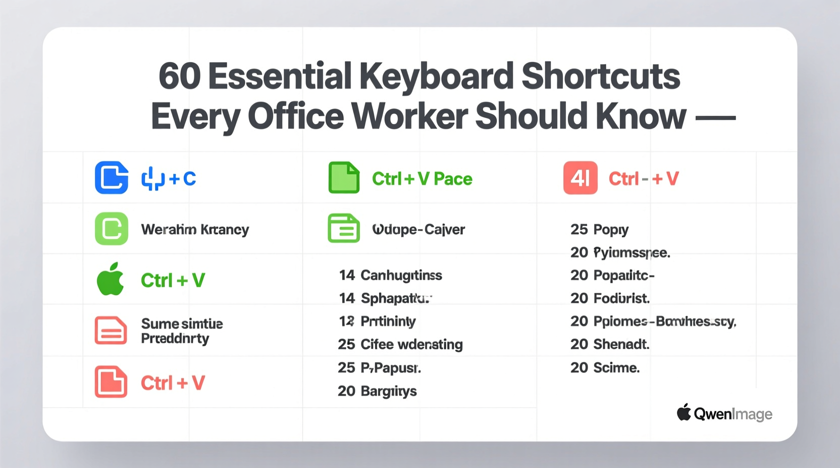 60 essential keyboard shortcuts every office worker sho