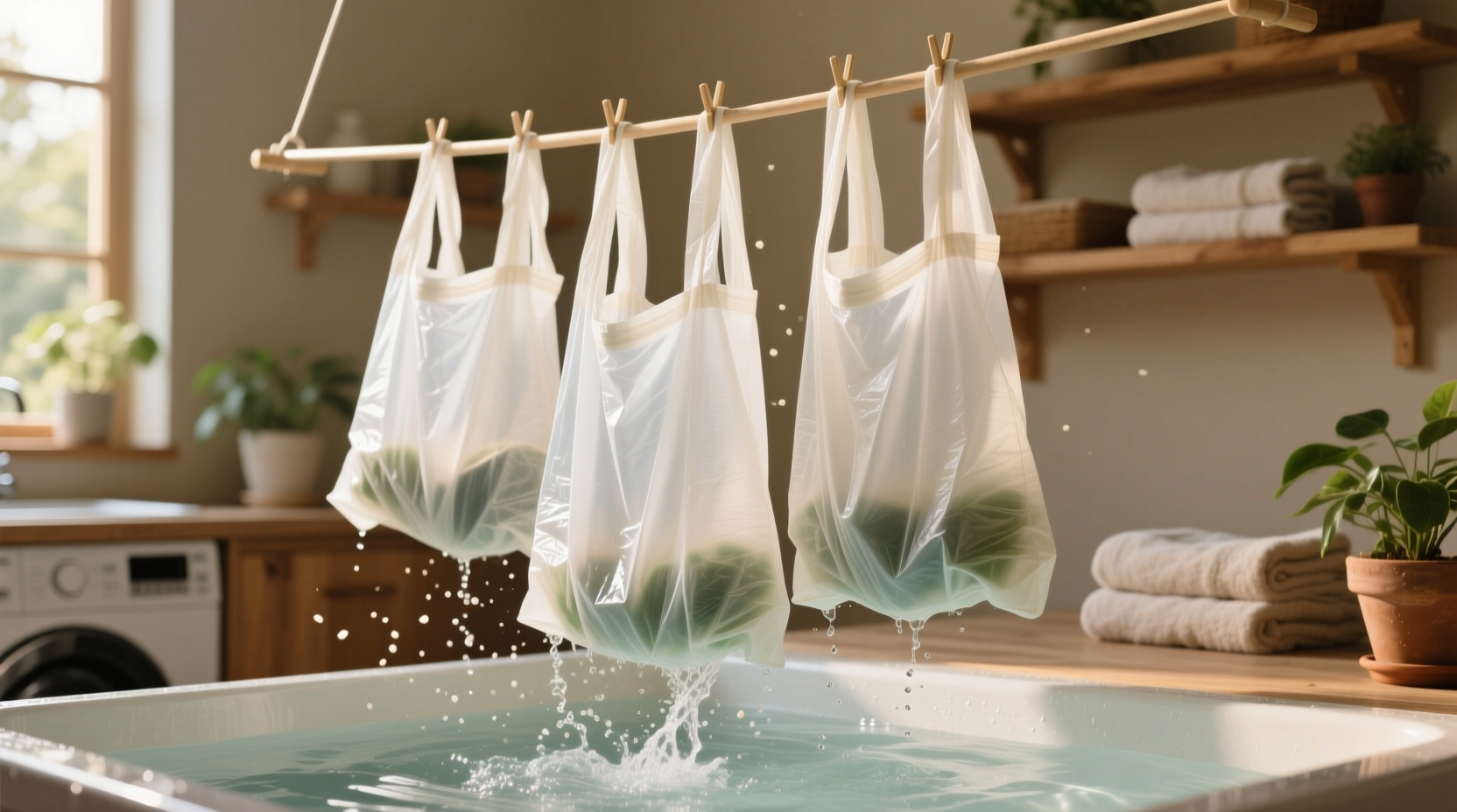 how to clean recycled pet grocery bags safely