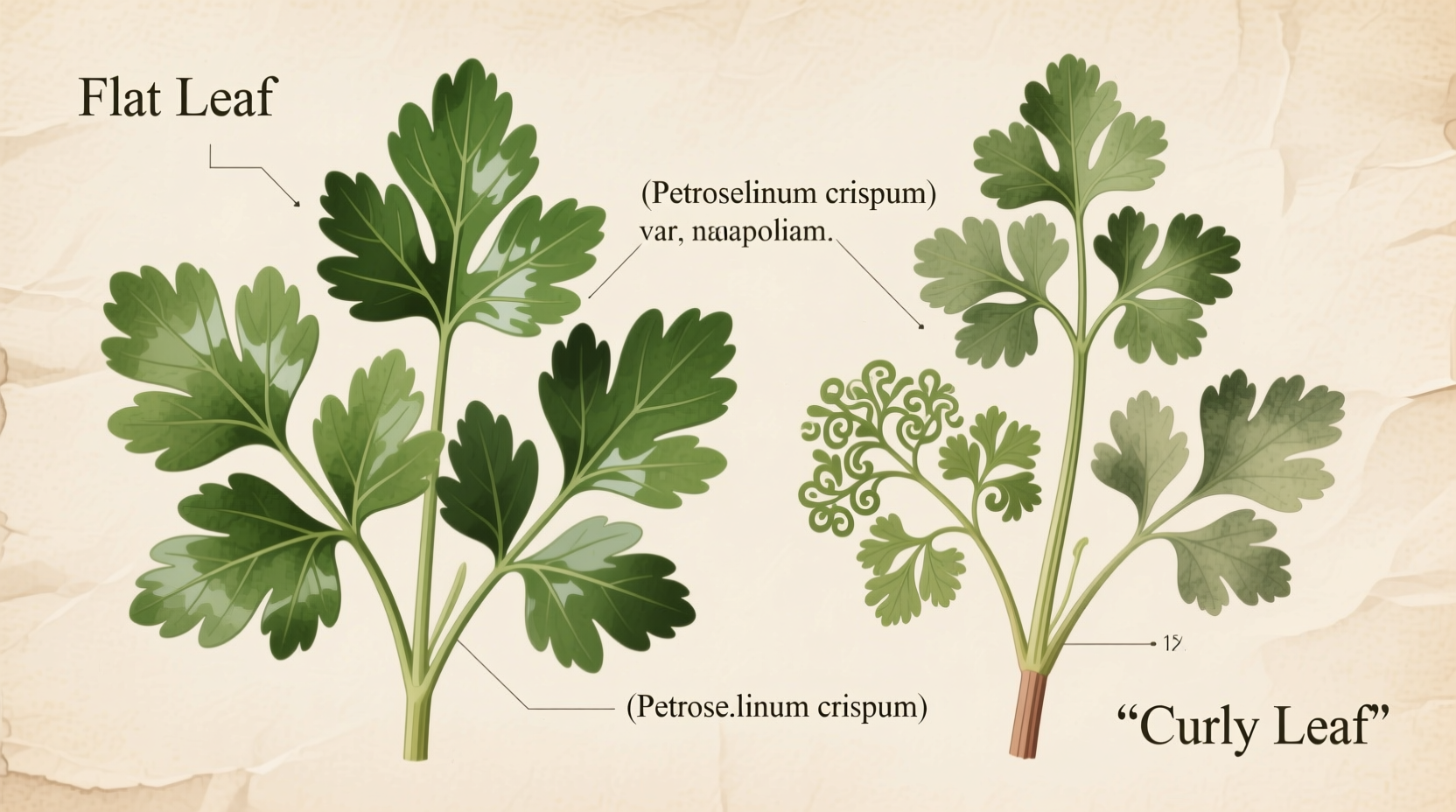 difference between italian parsley and regular parsley