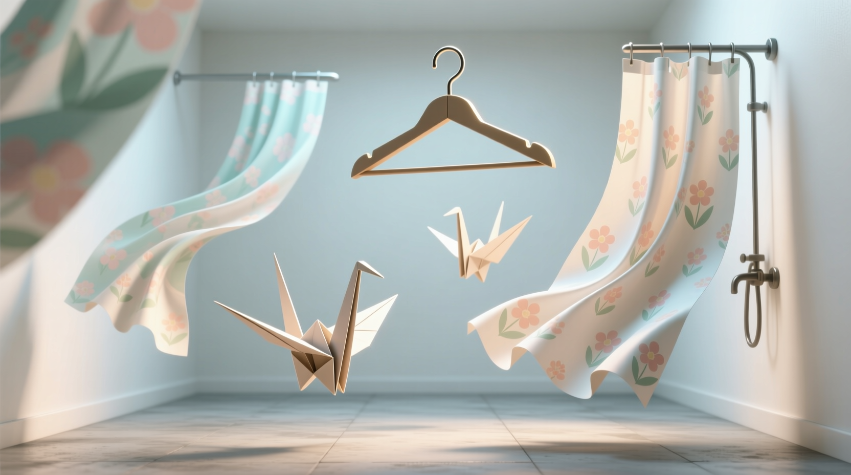 make hangers and shower curtains glide with wax paper