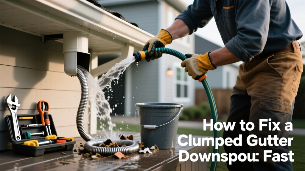 How to Fix a Clogged Gutter Downspout Fast