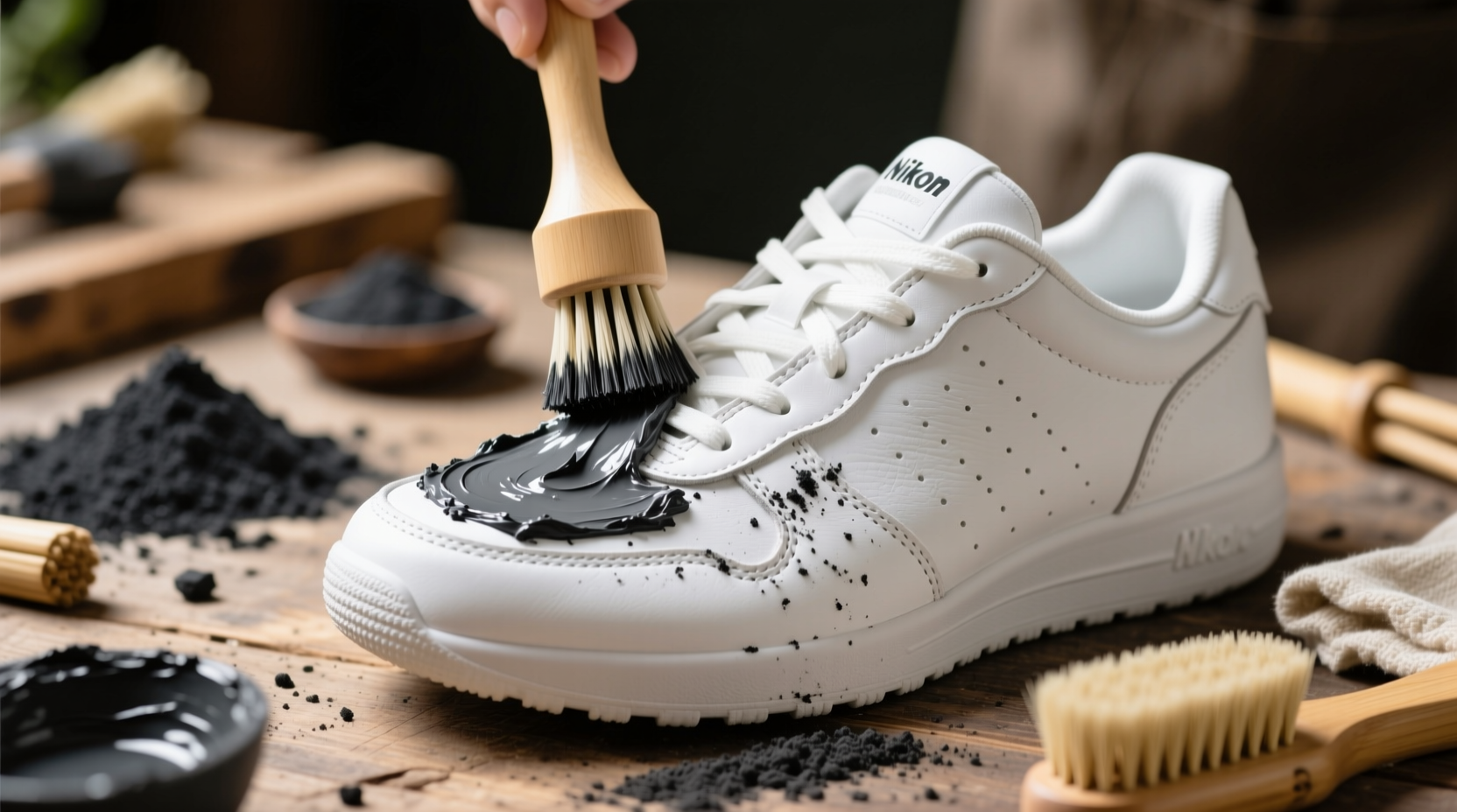 eco friendly cleaning charcoal for white sneakers