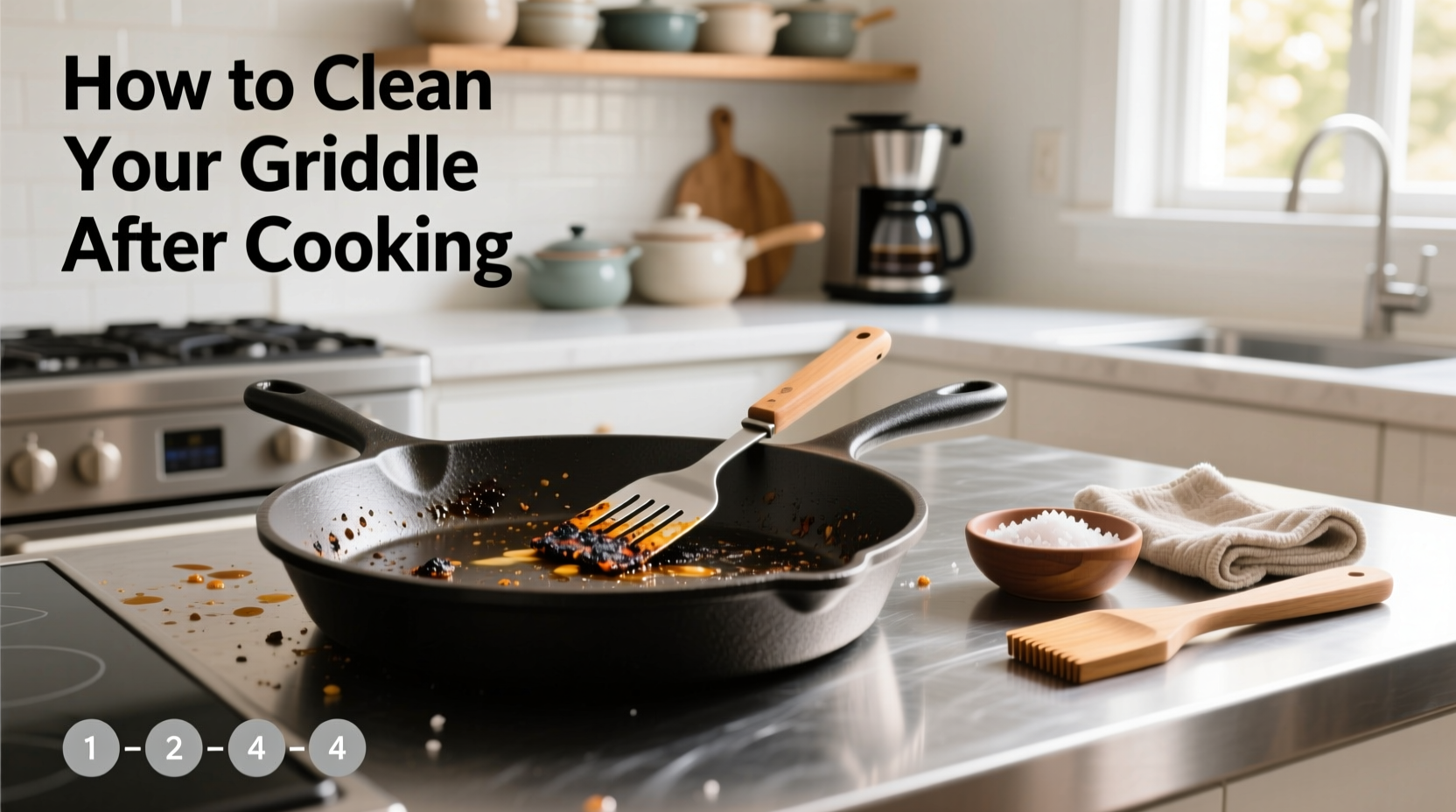 how to clean griddle after cooking