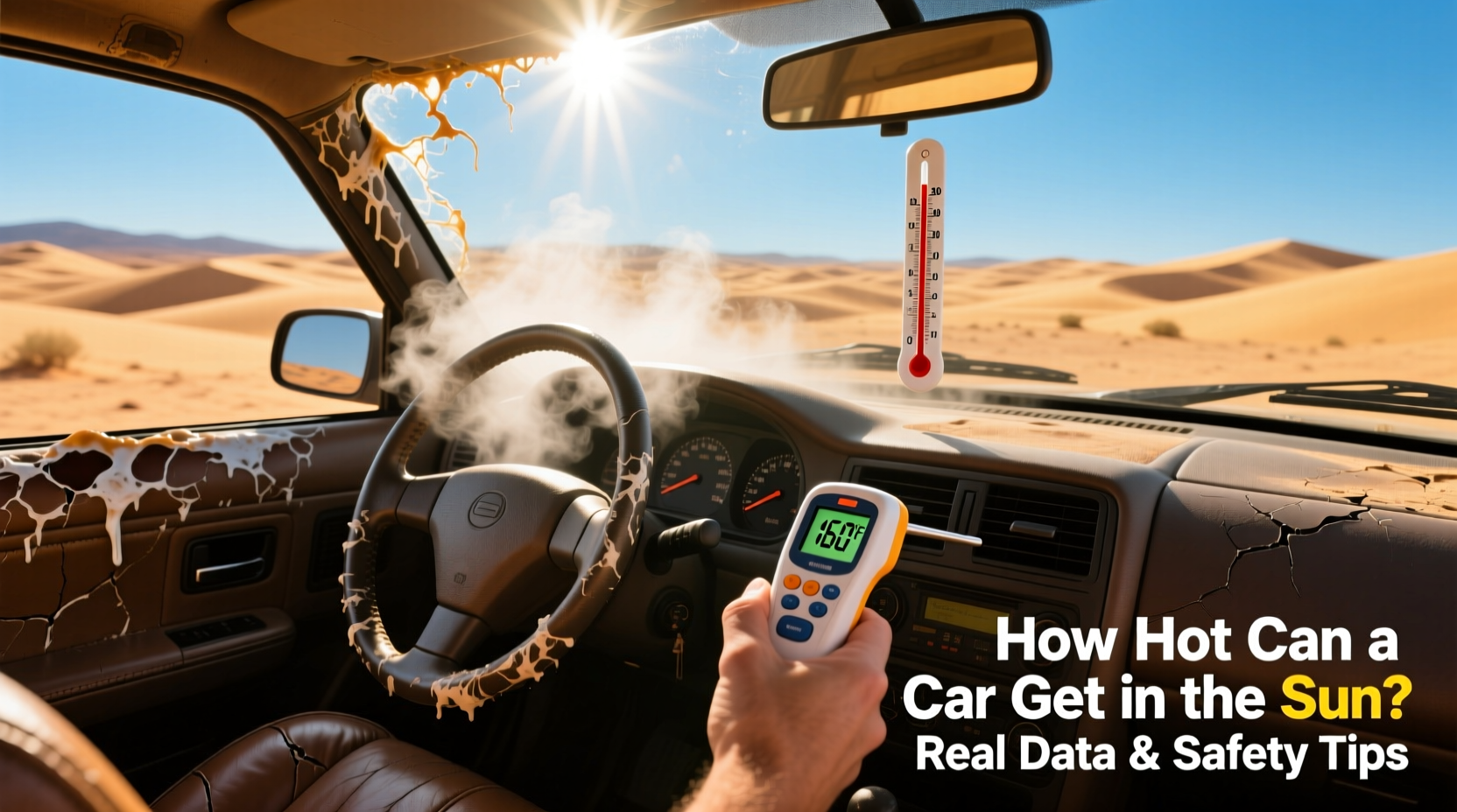 how hot does a car get in the sun