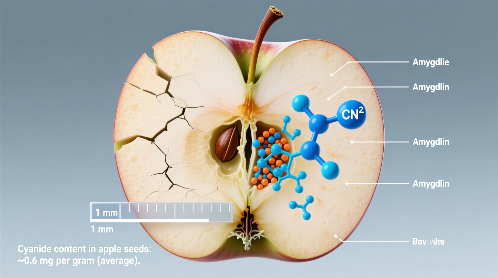 how much cyanide is in apple seeds