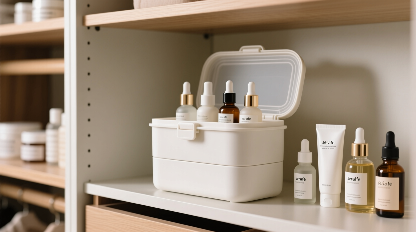 closet organization tips for skincare