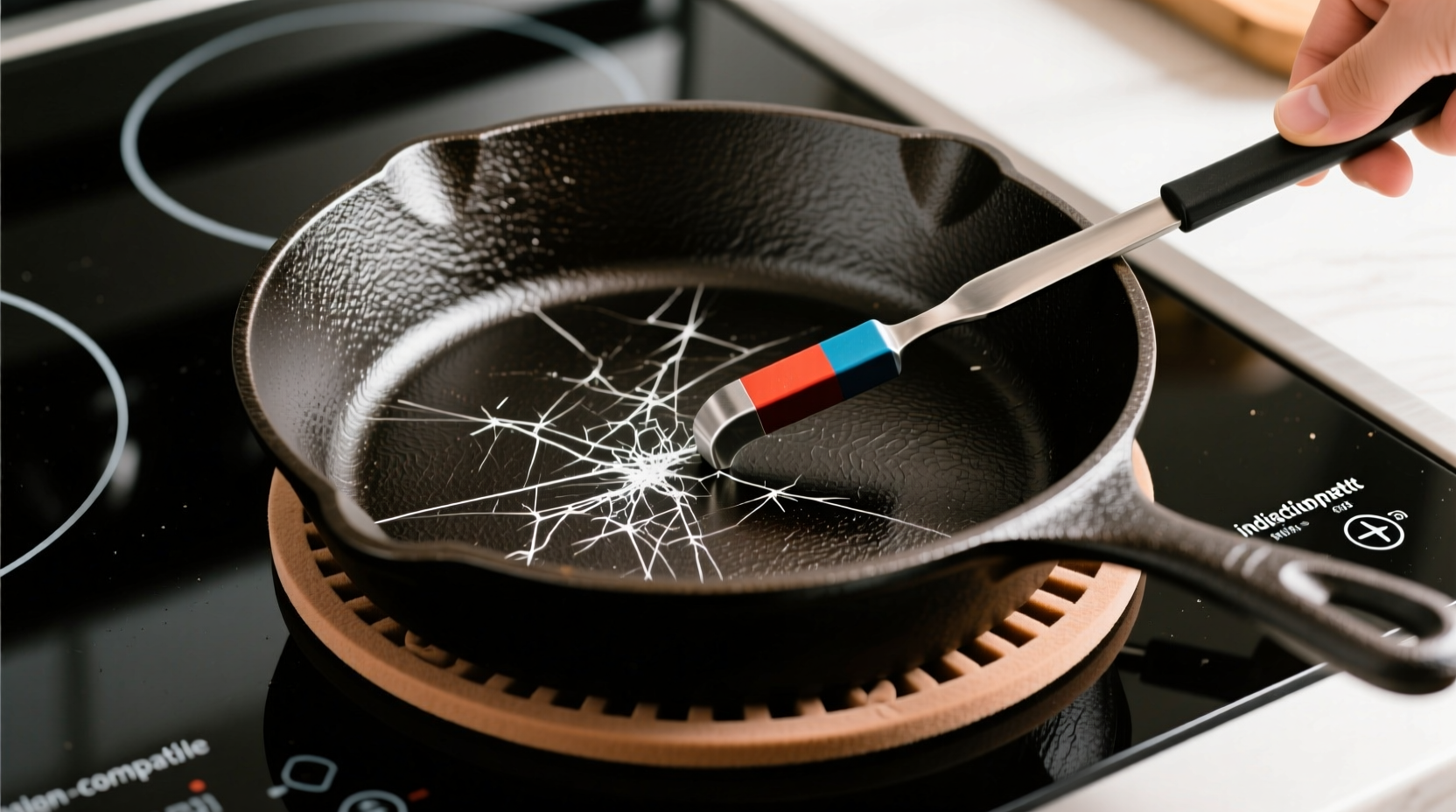 can you use cast iron on induction stoves and does it scratch the surface