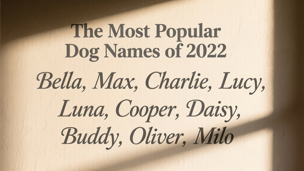 Here Are the Most Popular Dog Names of 2022